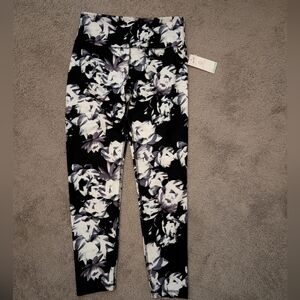 Marika Black and White Floral Leggings (NWT)
